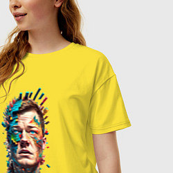 Футболка оверсайз женская Tetris - Air studio, цвет: желтый — фото 2