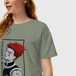 Футболка оверсайз женская Хисока Мороу Охотник х Охотник, цвет: авокадо — фото 2