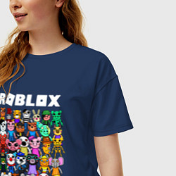 Футболка оверсайз женская ROBLOX PIGGY, цвет: тёмно-синий — фото 2