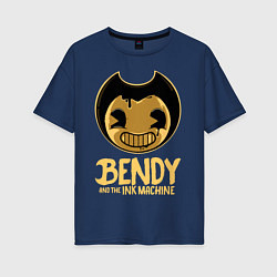 Футболка оверсайз женская Bendy And The Ink Machine, цвет: тёмно-синий