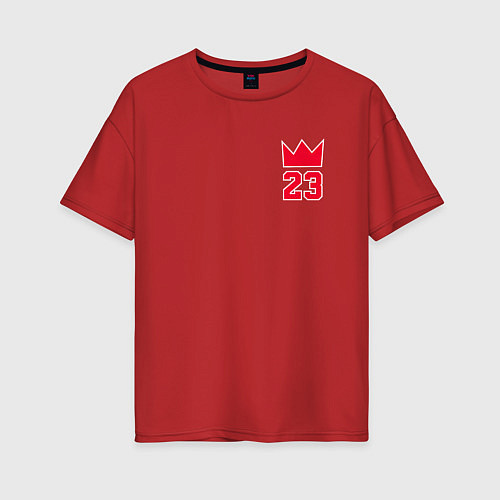 Женская футболка оверсайз M Jordan 23 / Красный – фото 1