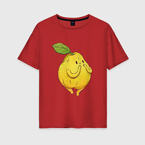 Женская футболка оверсайз Милая груша / Красный – фото 1