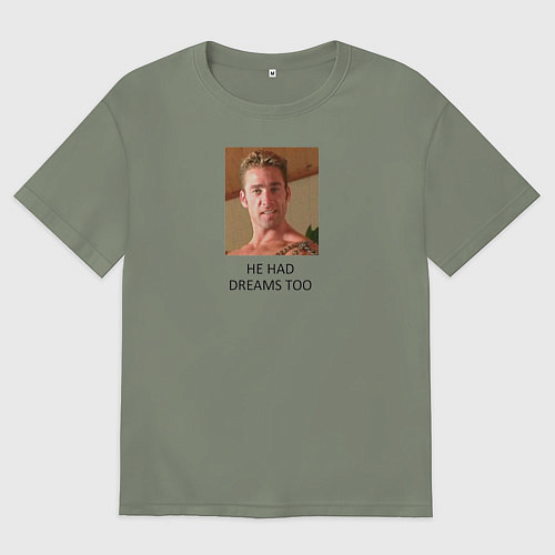 Женская футболка оверсайз He had dreams too / Авокадо – фото 1
