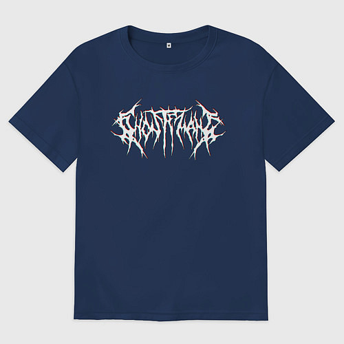 Женская футболка оверсайз GHOSTEMANE / Тёмно-синий – фото 1