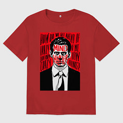 Футболка оверсайз женская Охотники за разумом, цвет: красный