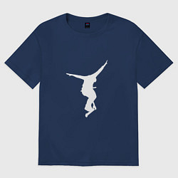 Футболка оверсайз женская Самокат фристайл NOHANDER, цвет: тёмно-синий