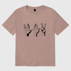 Женская футболка оверсайз Вулканский салют Z