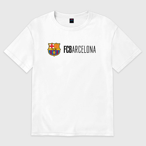 Женская футболка оверсайз Barcelona FC / Белый – фото 1
