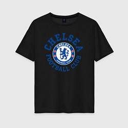 Футболка оверсайз женская Chelsea FC, цвет: черный