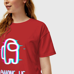 Футболка оверсайз женская Among us, цвет: красный — фото 2