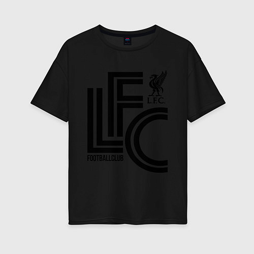 Женская футболка оверсайз Liverpool FC / Черный – фото 1