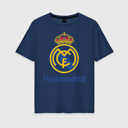 Женская футболка оверсайз Real Madrid FC / Тёмно-синий – фото 1