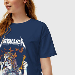Футболка оверсайз женская Metallica, цвет: тёмно-синий — фото 2