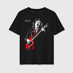 Женская футболка оверсайз ACDC Angus Young