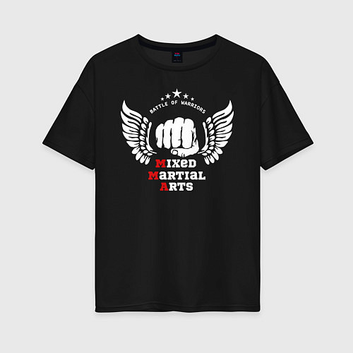 Женская футболка оверсайз MMA / Черный – фото 1