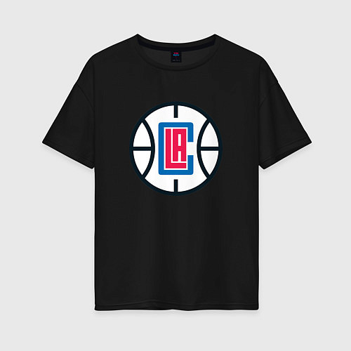 Женская футболка оверсайз Los Angeles Clippers / Черный – фото 1