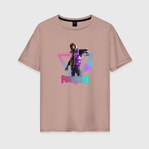 Женская футболка оверсайз Фортнайт / Пыльно-розовый – фото 1