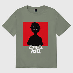 Футболка оверсайз женская Mob psycho 100 Z, цвет: авокадо