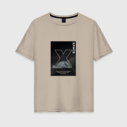 Женская футболка оверсайз Space X