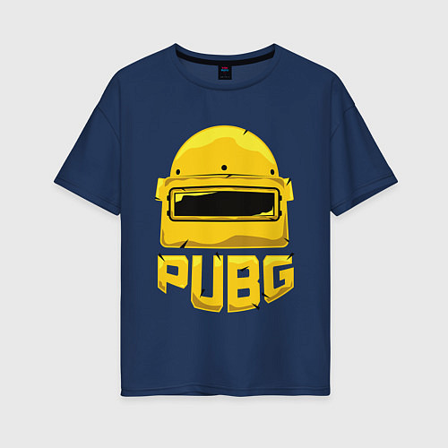 Женская футболка оверсайз PUBG / Тёмно-синий – фото 1