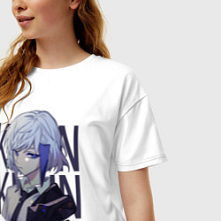 Футболка оверсайз женская Khun Kami no Tou, цвет: белый — фото 2