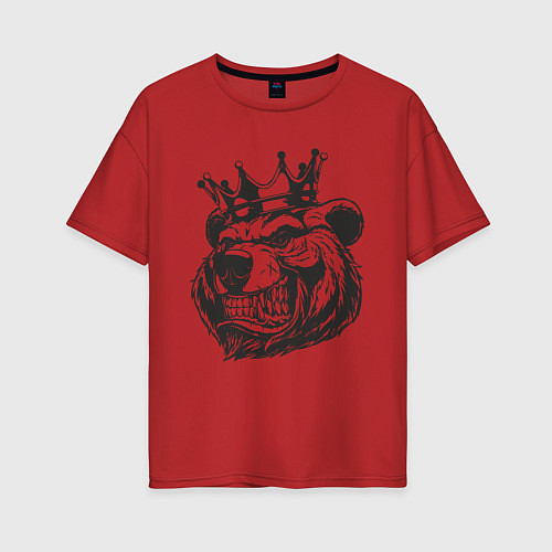 Женская футболка оверсайз Кинг / Красный – фото 1