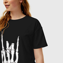 Футболка оверсайз женская Рок до самого конца, цвет: черный — фото 2