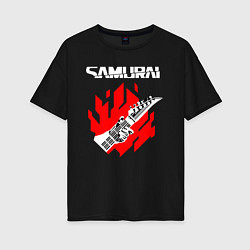 Женская футболка оверсайз CYBERPUNK 2077 SAMURAI