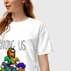 Футболка оверсайз женская Among Us Z, цвет: белый — фото 2
