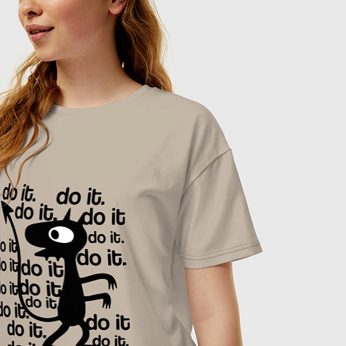 Женская футболка оверсайз РАЗОЧАРОВАНИЕ / Миндальный – фото 3