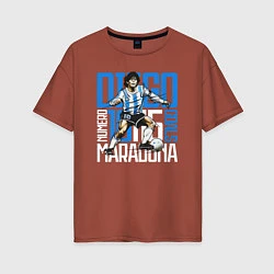 Женская футболка оверсайз 10 Diego Maradona