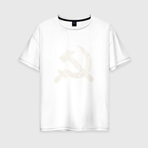 Женская футболка оверсайз СССР / Белый – фото 1