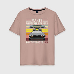 Футболка оверсайз женская Back to the Future, цвет: пыльно-розовый