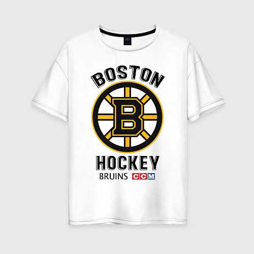 Женская футболка оверсайз BOSTON BRUINS NHL / Белый – фото 1