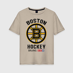 Футболка оверсайз женская BOSTON BRUINS NHL, цвет: миндальный