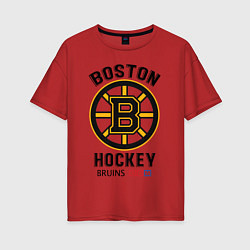 Футболка оверсайз женская BOSTON BRUINS NHL, цвет: красный