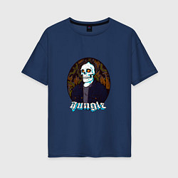 Футболка оверсайз женская Jungle, цвет: тёмно-синий