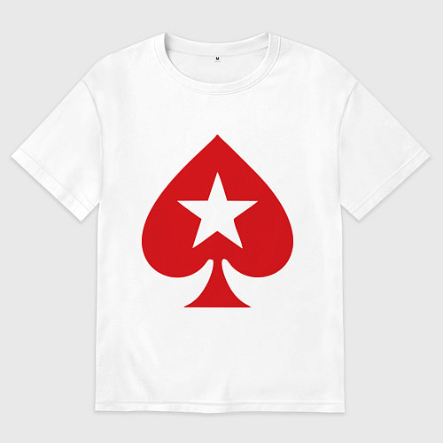 Женская футболка оверсайз Покер Пики Poker Stars / Белый – фото 1