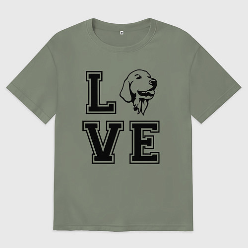 Женская футболка оверсайз Лабрадор / Авокадо – фото 1