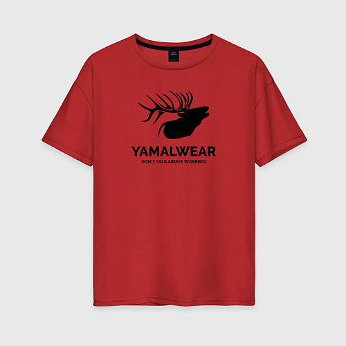 Женская футболка оверсайз Yamalwear / Красный – фото 1