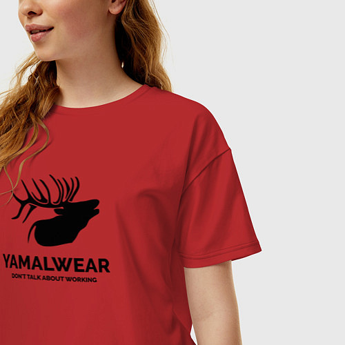 Женская футболка оверсайз Yamalwear / Красный – фото 3
