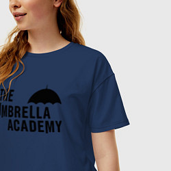 Футболка оверсайз женская Umbrella academy, цвет: тёмно-синий — фото 2