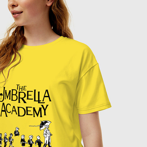 Женская футболка оверсайз АКАДЕМИЯ АМБРЕЛЛА / Желтый – фото 3