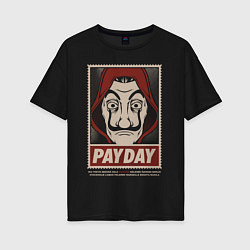 Футболка оверсайз женская Payday, цвет: черный