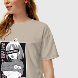 Футболка оверсайз женская Cute girl, цвет: миндальный — фото 2