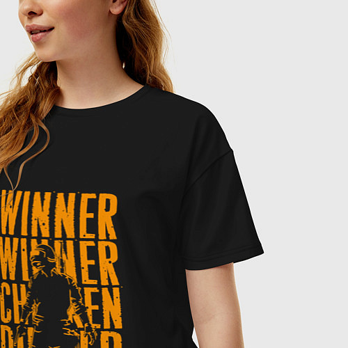 Женская футболка оверсайз PUBG / Черный – фото 3