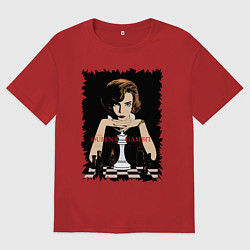 Футболка оверсайз женская Ход королевы, цвет: красный