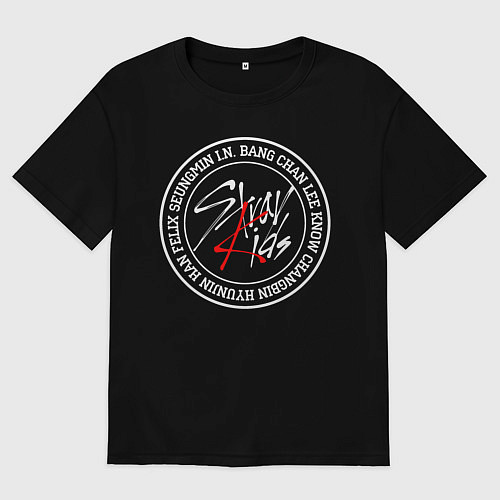 Женская футболка оверсайз STRAY KIDS / Черный – фото 1