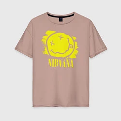 Женская футболка оверсайз Nirvana Smile