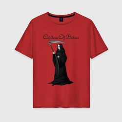 Футболка оверсайз женская Children of Bodom Z, цвет: красный